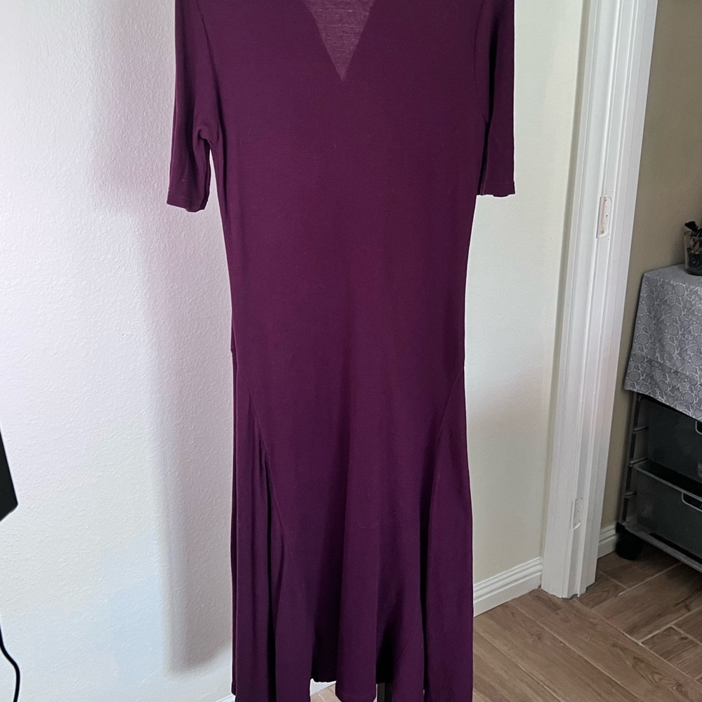 Chaps Burgundy Sweater dress - Picture 2 of 4